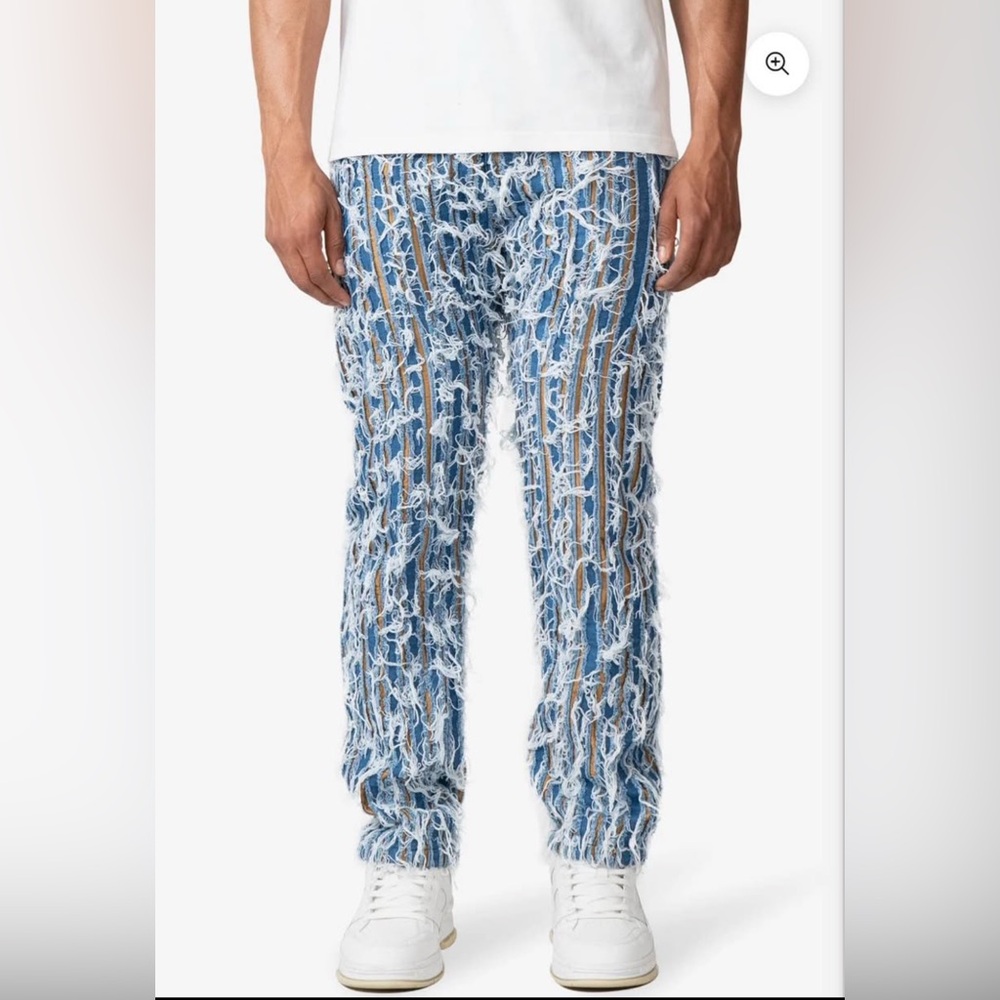 Distressed Blue Jeans for Men